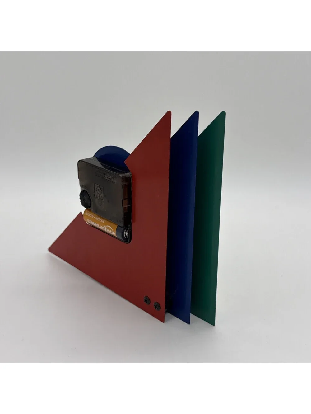 1980s Multicolor Stacked Desk or Mantel Clock does not work check description